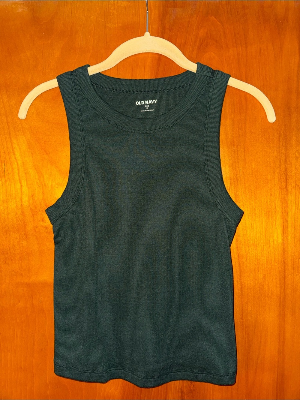 NWOT Old Navy Women's Dark Green Snug Fit Ribbed Tank Top